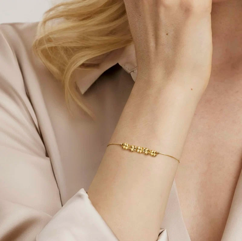 Armband Armonica mit 5 Kleeblättern