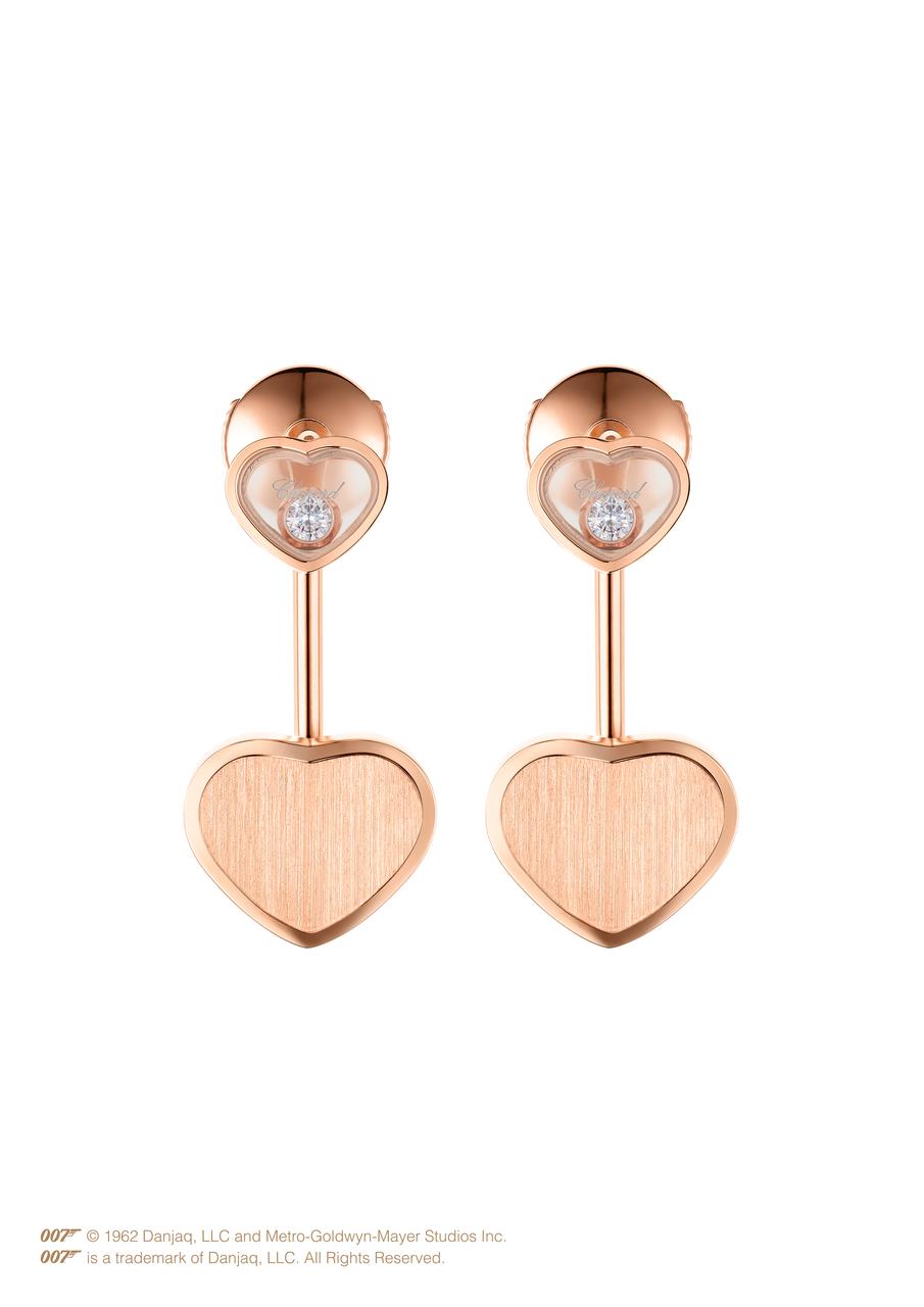 Happy Hearts Golden Hearts  James Bond Ohrstecker