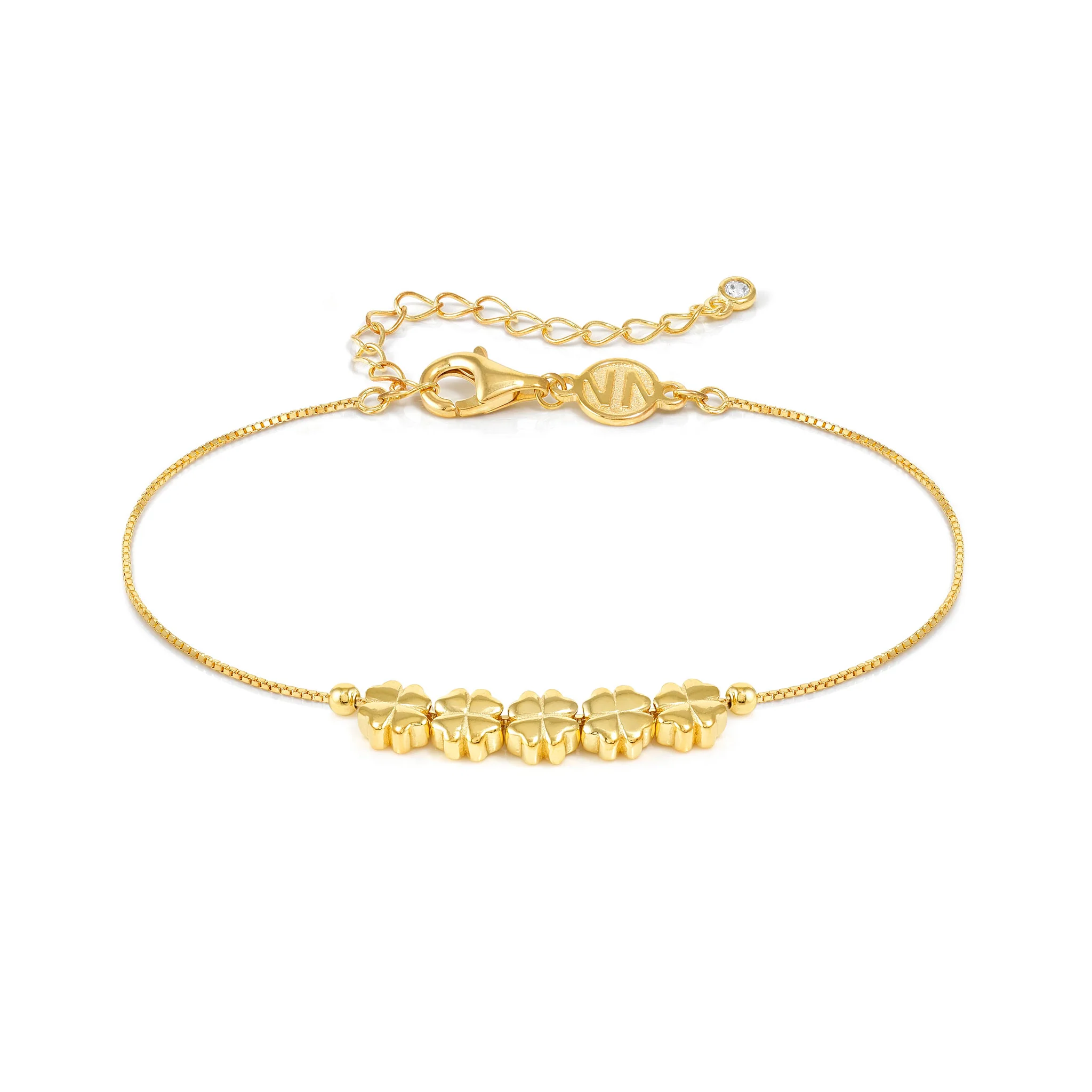 Armband Armonica mit 5 Kleeblättern