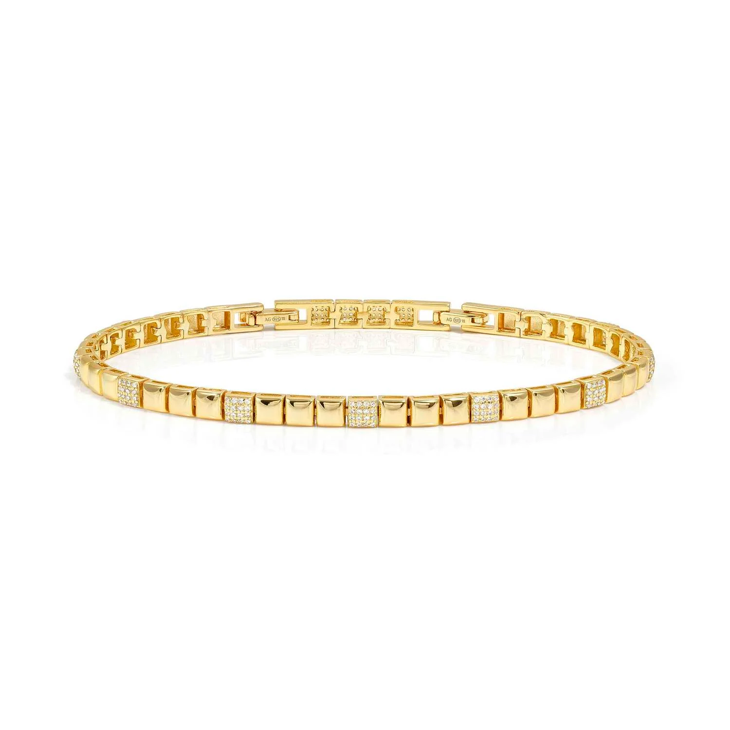 Armband enigmatic shine Gold mit Pavé aus Cubic Zirkonia