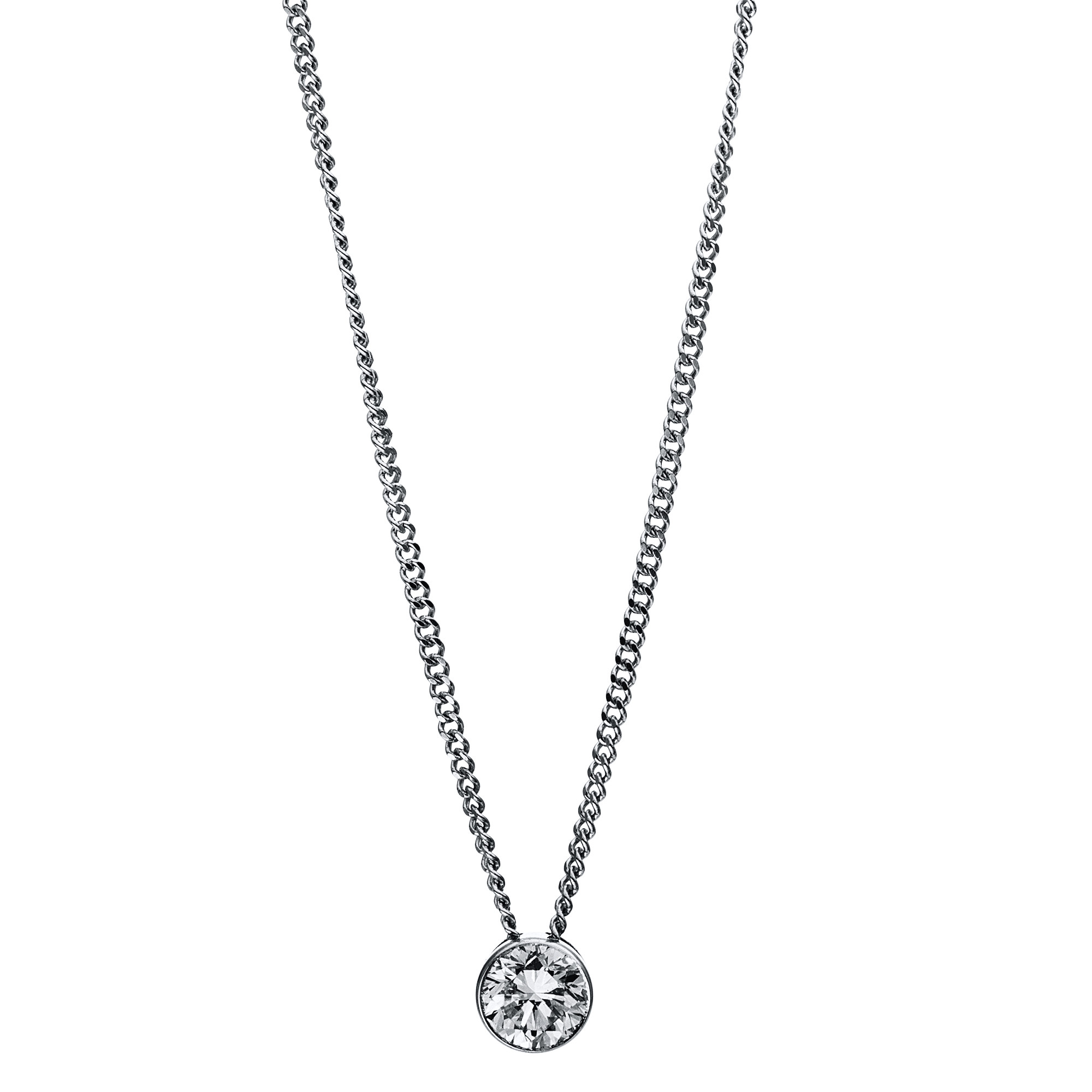 Kette SOLITÄR Zarge 750er Weißgold