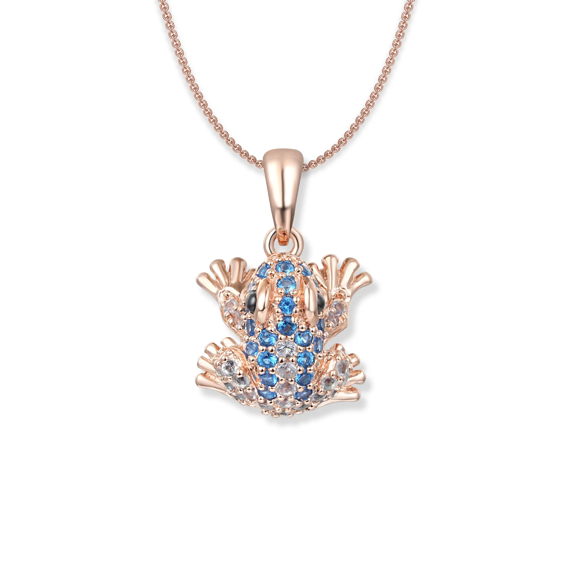 Lou Blue Frosch Halskette