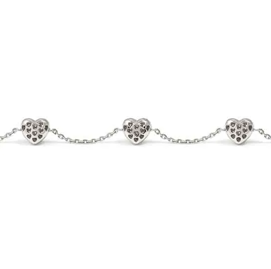 Armband LifePoetry mit plastischen Herzen silber