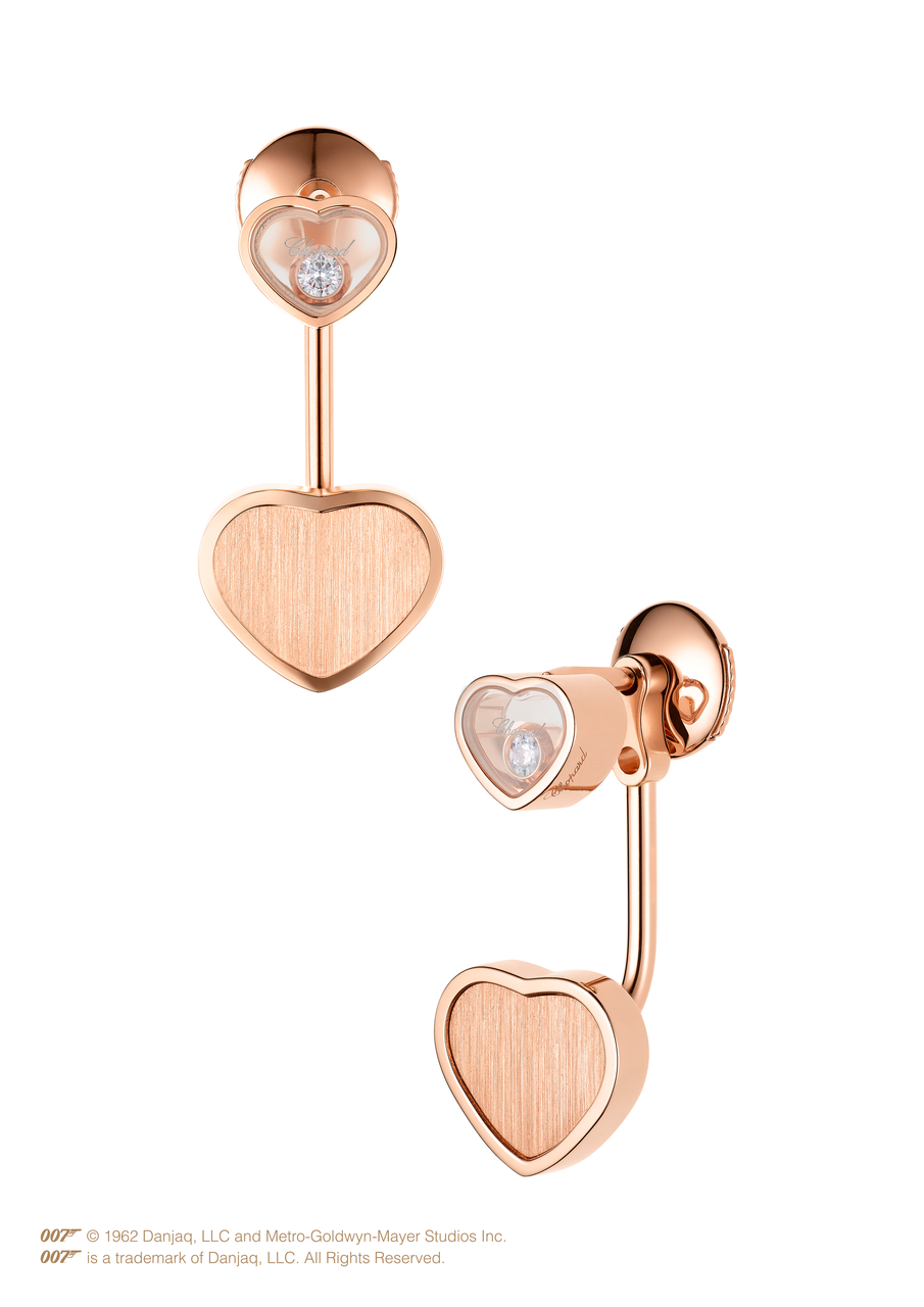 Happy Hearts Golden Hearts  James Bond Ohrstecker