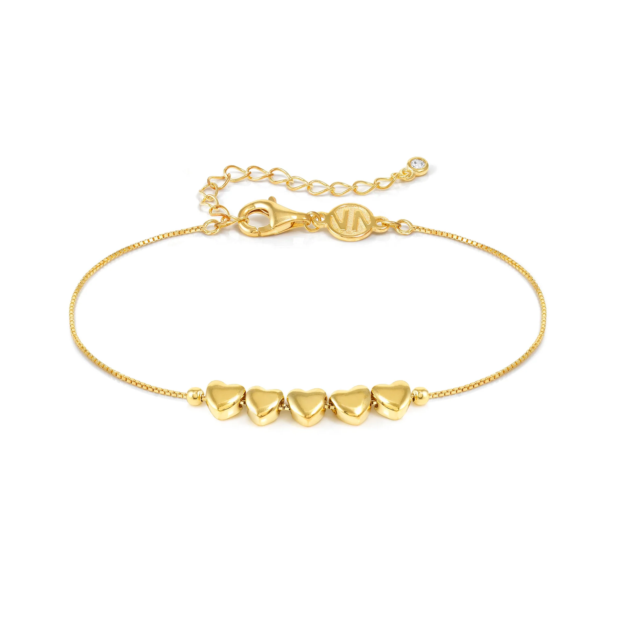 Armband Armonica mit 5 Herzen