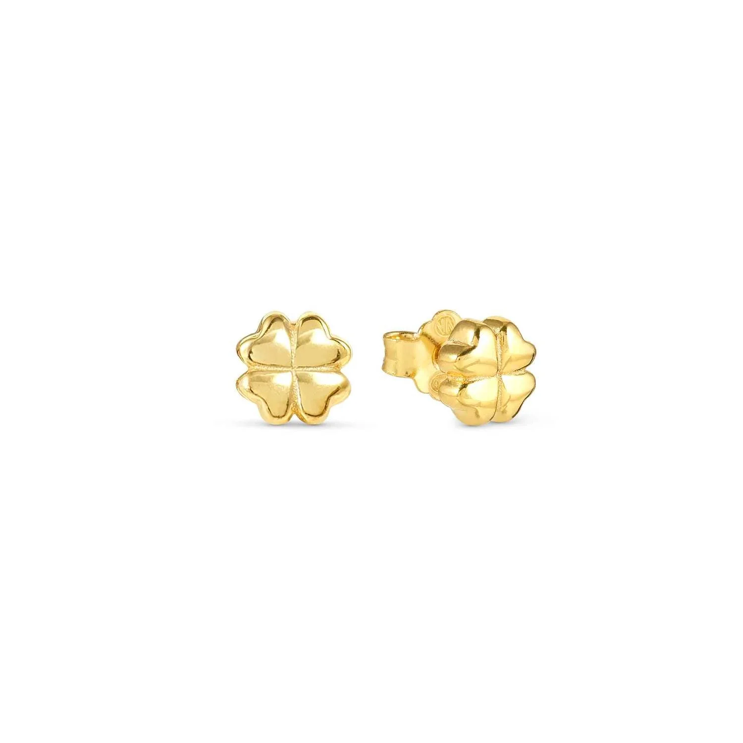 Nomination ARMONICA Ohrstecker (klein) aus 925er Silber (003_Kleeblatt Gelbgold)