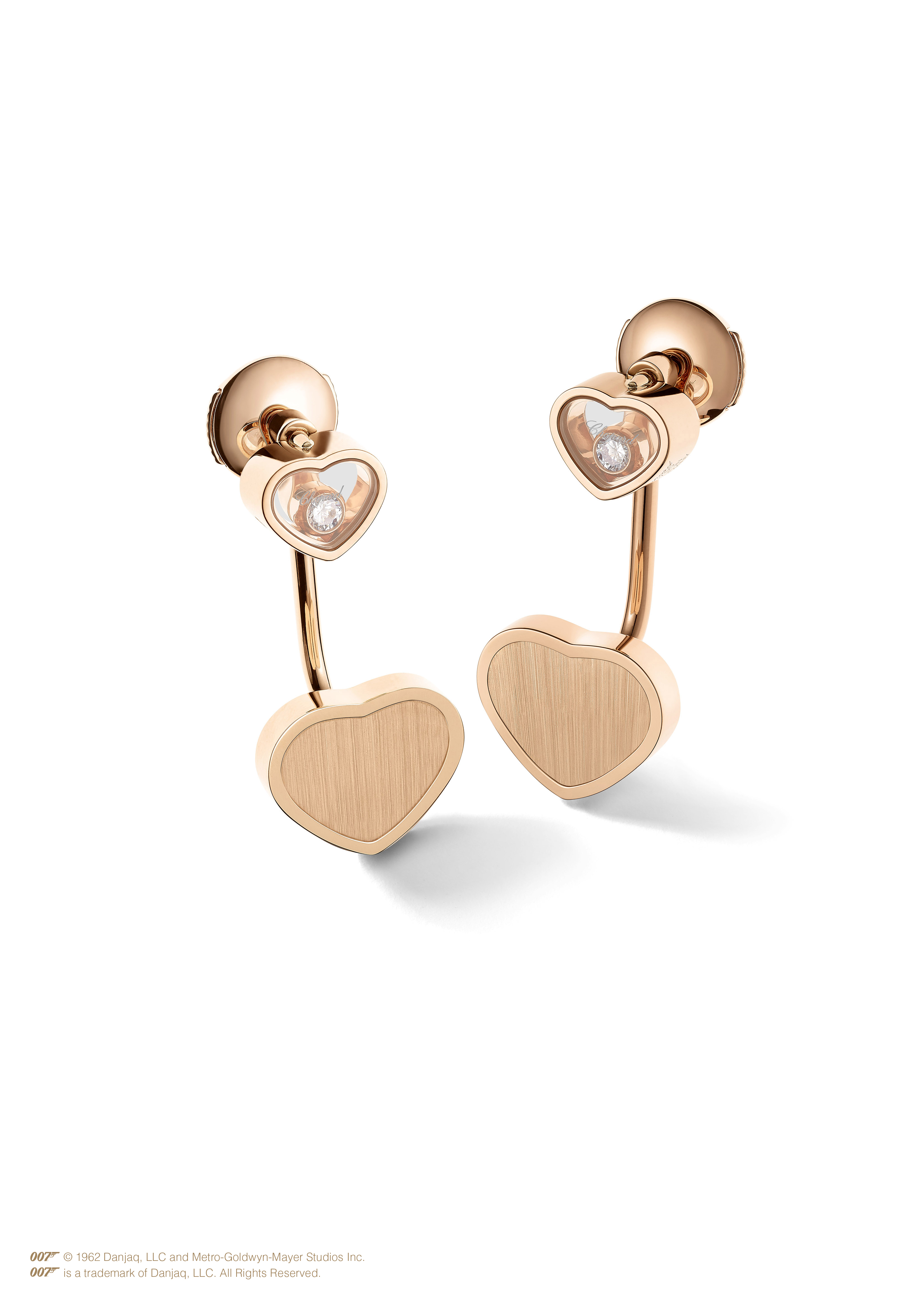 Happy Hearts Golden Hearts  James Bond Ohrstecker