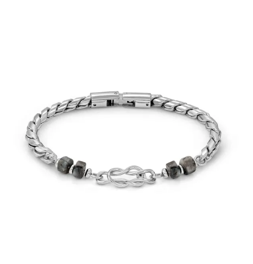 Armband Atlante Knoten mit Natursteinen