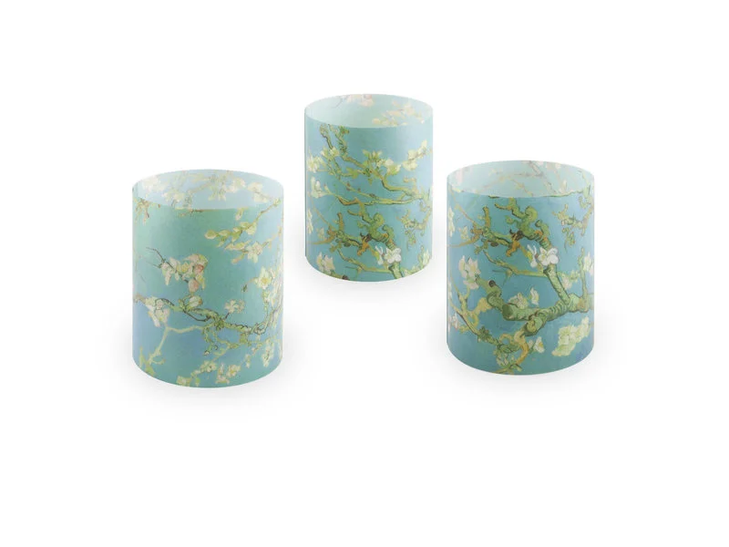 Windlichter/ Kerzenschirm, Van Gogh, Mandelblüte, set of 3