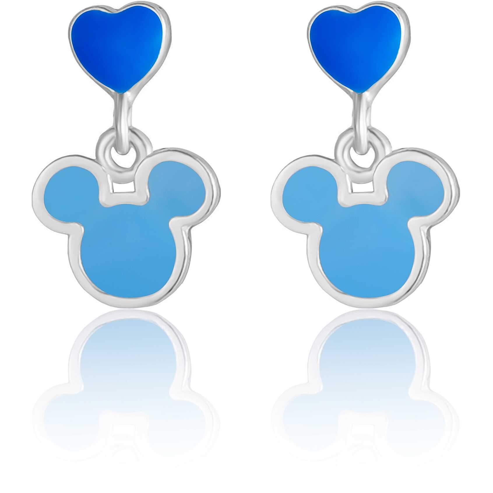 Ohrringen Anhänger für Mädchen Disney Mickey Mouse Silber 925